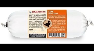 Barfmenu hond eend hondenvoer 1000 gr