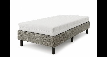 Nessa® - 70x200 - Boxspring Furkan - Grijs - Inclusief Matras