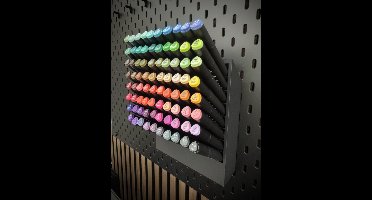 Twinmarker Houder voor IKEA Skådis Pegboard - voor 108 stiften - Stiften niet inbegrepen! - Zwart