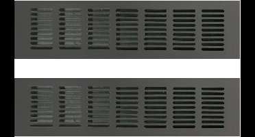 2 stuks ventilatieroosters van roestvrij staal, aluminiumlegering 80 × 300 mm, radiatorafdekking, buitenventilatieafdekking, wit rechthoekig ventilatierooster voor binnen- en buitengebruik - adventskalender 2025