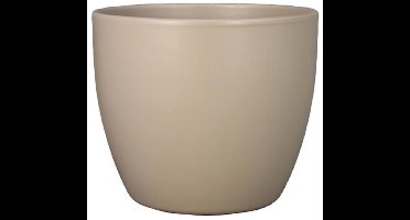 Floran Plantenpot - taupe - mat - keramiek - 17 x 15 cm - plantenpotten binnen