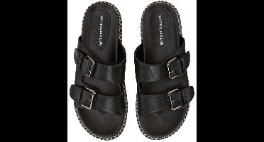 Tom Tailor - Platte sandalen met gespsluiting - Maat 40 - black