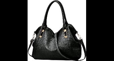 S&E Elegante Grote Tote Bag – Minimalistisch Design met Veel Opbergruimte - Zwart