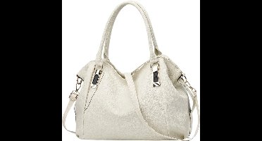 S&E Elegante Grote Tote Bag – Minimalistisch Design met Veel Opbergruimte - Wit