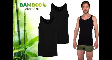 Bamboo - Hemden Heren - Onderhemd Heren - 2-pack - Zwart - Tanktop Heren - Singlet Heren - Bamboe Heren Hemden - Ondergoed Heren