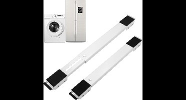 Wasmachinevoet - 2-sucks - verstelbare wasmachinestandaard - met antisliprubber - geschikt voor wasmachines - koelkasten - banken en kasten - Draagvermogen 300 kg (wit).