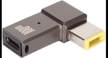 JGS Premium - USB C naar Slim Tip Adapter 100W 5A PD - Snellader voor Thinkpad en Laptops met Rechthoekige Poort - USB C naar Rechthoekige Poort Converter
