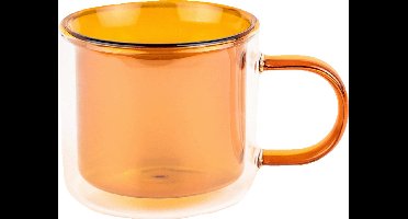 Double-wall cappuccino glass with a handle CHiATO, 250 ml