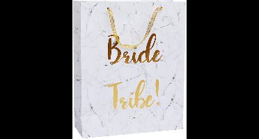 Smiffys Feestdecoratie Bride Tribe Gift Bag Wit/Goudkleurig