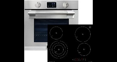 Kaiser EH 6339 XXL Inbouwoven 86L, met pyrolyse & AirFry, touch display + KCT 6703 F - Hi Light - glaskeramische kookplaat - 60 cm