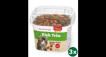 Sanal cat fish trio snacks cup 3x 75 gr