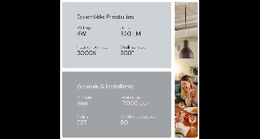 Spectrum LED Kaarslamp E27 4W - 230V - 320 Lumen - 3000K Warm wit - Gezellig licht - Energiezuinig