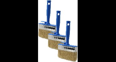 FX Tools Blokkwast van 12 x 3 cm - 3x - schilderen - verfspullen - dikke kwasten - kunststof - syntetische haren