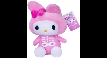 Melody Hello Kitty Halloween Pluche Knuffel 25 cm - Speelgoed Knuffels voor Kinderen Meisjes - Kat Cat Kitten Plush Toy - Melody, Kuromi, Hello Kitty