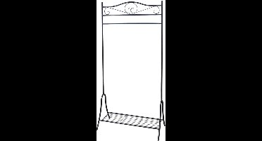 vidaXL - Kledingrek - staal - zwart