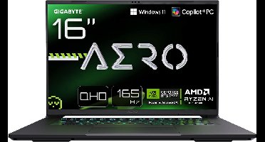 Gigabyte Aero X16 1VH93EEC64AH - Gaming Laptop - Ryzen AI 7 - RTX 5060 - 16 inch - 165 Hz