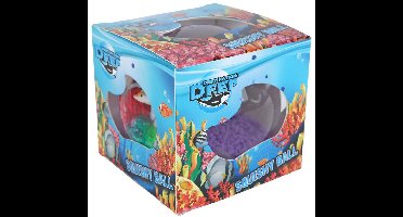 Oceaan bal speelgoed transparant met zeedieren 9cm anti-stress.