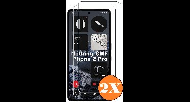Screenprotector geschikt voor Nothing CMF Phone 2 Pro - gehard Glas Tempered Glass - 2 Stuks