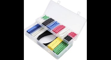 TRU COMPONENTS TC-13388824 Krimpkous assortiment Zwart, Groen, Rood, Wit, Blue, Geel Krimpverhouding:2:1 171 stuk(s)