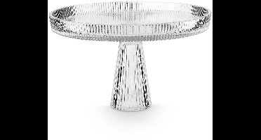 vtwonen Taartplateau met Voet - Taartstandaard van Glas - Transparant - 29.6x18cm