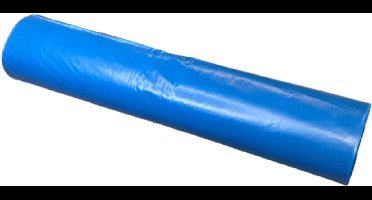 LDPE Afvalzak – Blauw – 70 x 110 cm – T60 / 43 micron – 120 liter – 100% Gerecycled – 20 zakken per rol - 10 rollen per doos