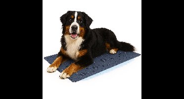 Koelmat hond – koelmat kat – koelmatten voor honden – koelmat voor honden XXL – koelmat voor katten – 120x80 cm – grijs – Flamingo koelmat Drop