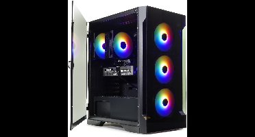 AMD Ryzen 7 5700X 8-Core High-End RGB Game PC - INNO3D GeForce RTX 5060 8GB OC VERSIE - 32GB RAM - 1TB SSD - Met Magneetdeur, aRGB Towercooler - WiFi - Windows 11 PRO - ELITE E2