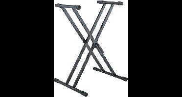 König & Meyer KM-18990 Keyboardstandaard Zwart Dubbel frame, In hoogte verstelbaar
