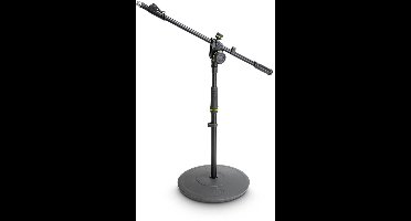 Gravity MS 2222 B - Microfoonstatief, klein, ronde voet, telescopische boompole - zwart