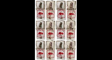 Houten Traditionele Muizenvallen - Set van 12 stuks - Ongediertebestrijding - Klapvallen - Muizenval - Huis - Tuin - Schuur - Vakantiehuis