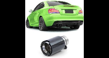 Uitlaatsierstuk Sportuitlaat Carbon Zwart Geschikt voor BMW 1 Serie E81 E82 E87 E88