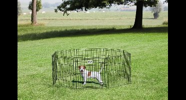 Savic Hondenpark 1 - Hondenren - Puppyren - Hondenkennel - Kleur: Zwart - 61x Ø160 cm