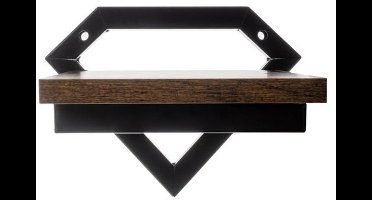 Wandrek – Diamantvorm – MDF en Metaal – 19 x 23 x 20 cm