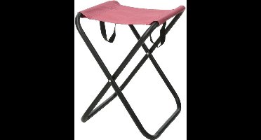 Redcliffs Outdoor Camping/outdoor krukje - Inklapbaar - roze - metaal/polyester - 30 x 60 cm