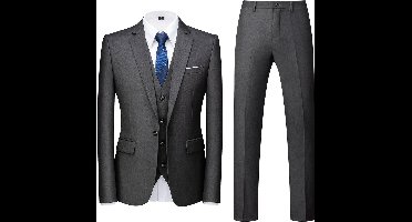 Allthemen Driedelig Pak met Rugsplit - Harsknoop één Knoop - XXL