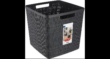 Curver Jute Mandje Cube - 17L - Donkergrijs
