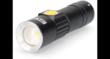 Zaklamp LED EDM USB Herlaadbaar Zoom Mini Zwart Aluminium 120 Lm