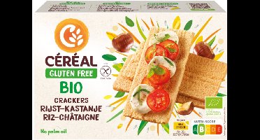 Céréal Crackers Rijst & Kastanje Glutenvrij en Lactosevrij - 4 x 250 gr - Voordeelverpakking