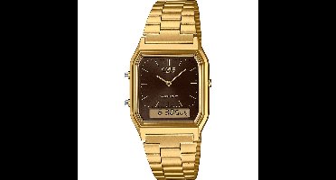 Casio Casio Collection Vintage AQ-230GA-5AMQYES Horloge - Staal - Goudkleurig - Ø 33.5 mm