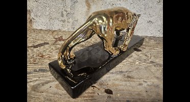 Panter beeld goudkleurig