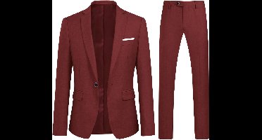Allthemen Heren 2-Piece Suit - Zaken moderne casual jas pak - M