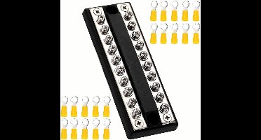 Power Distribution Block met Ring Terminals - 10 Weg 100A - 20 Positie Bus Bar voor Auto Marine Boot