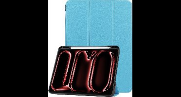 Hoesje Geschikt voor iPad Pro 2024/2025 (11 inch) Hoesje Case Hard Cover Hoes Book Case Met Uitsparing Geschikt voor Apple Pencil - Lichtblauw