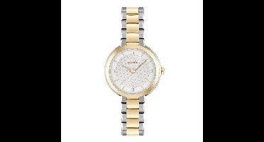 BOSS HB1502761 SENA Dames Horloge - Mineraalglas - Staal - Zilverkleurig - 34 mm breed - Quartz - Vouw/Vlindersluiting - 3 ATM (spatwater)