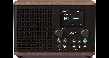Pure Classic H4 - Charmante digitale radio in koffie zwart/walnoot