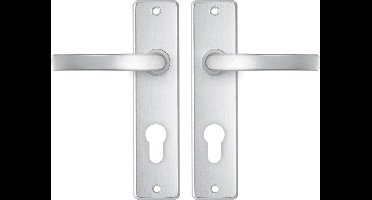 AXA Deurbeslag set Binnendeur - Edge Basic Blok - Deurkruk Aluminium - met cilindergat - PC72 - Deurklink met schild