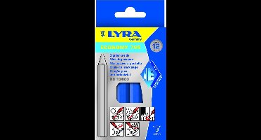 Lyra merkkrijt blauwe set van 12 stuks (4850051)