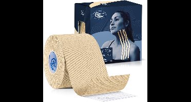 CureTape® Gentle Sensitive - kinesiotape - 1 rol beige kinesiotape speciaal voor de gevoelige huid - 5cm x 5m - latexvrij - fysiotape - kinesiologie tape - Cure Tape voor de gevoelige huid