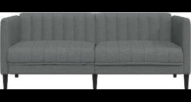 vidaXL - Tweezitsbank - stof - donkergrijs