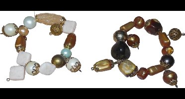 Armbanden met antieke uitstraling set van 2 stuks.